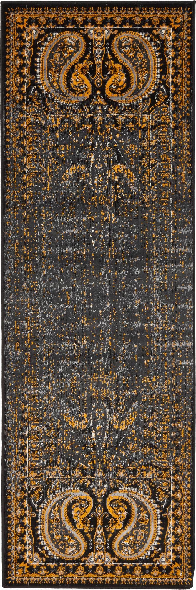 Ankara Elegance Collection Area Rug - Cappadocia Runner Black  lifestyle 31