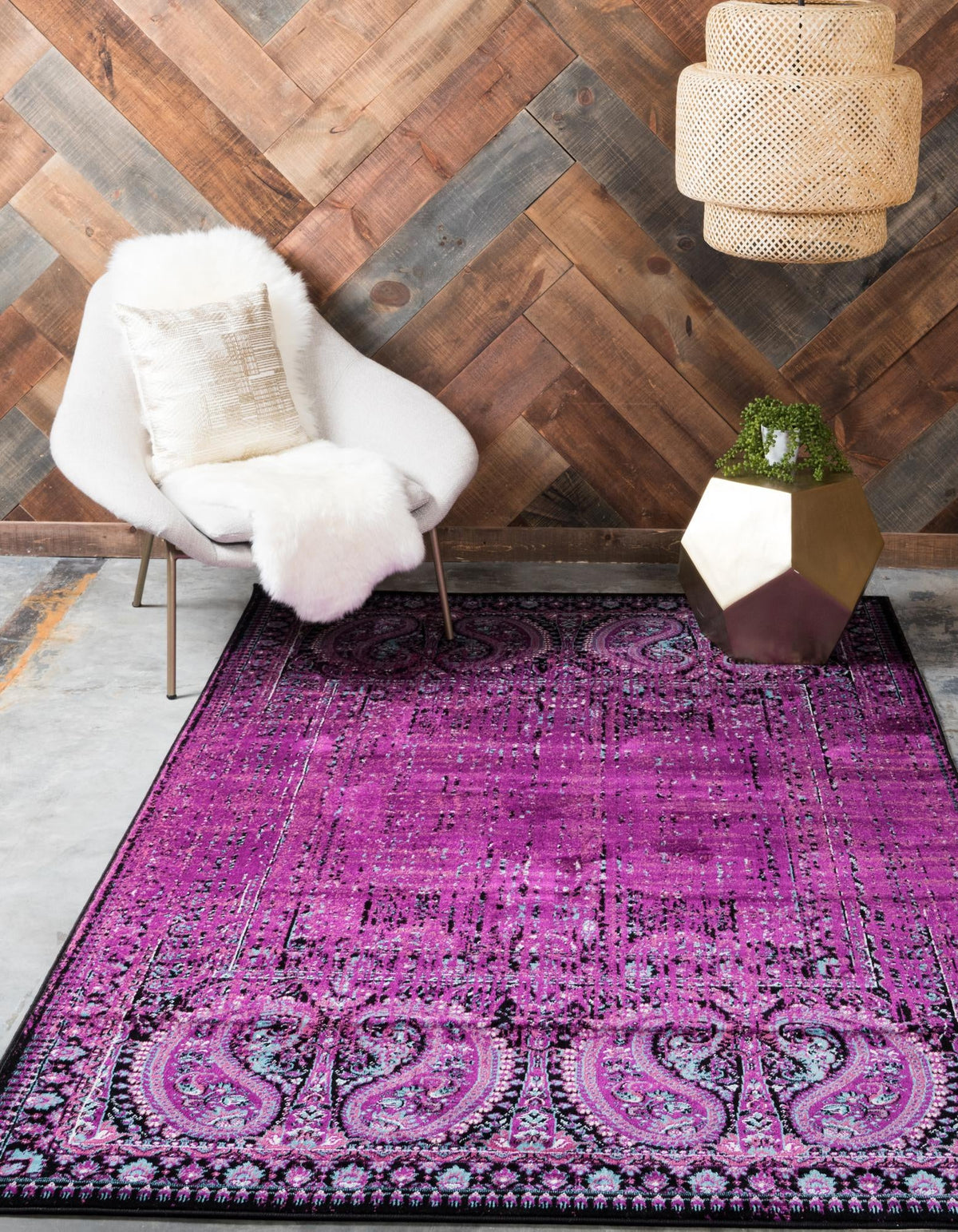 Ankara Elegance Collection Area Rug - Cappadocia Rectangle Lilac  lifestyle 19