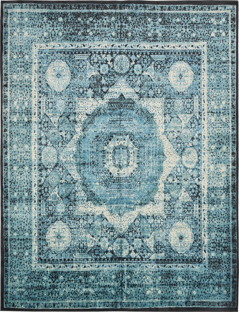 Ankara Elegance Collection Area Rug -  Konya (Blue) Rectangle Blue Main