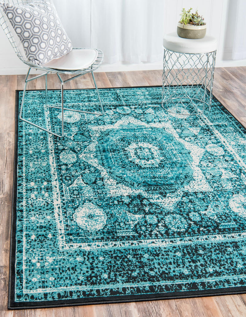 Ankara Elegance Collection Area Rug -  Konya (Blue) Rectangle Blue  lifestyle 2