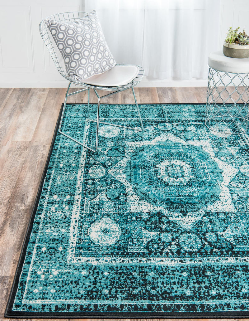 Ankara Elegance Collection Area Rug -  Konya (Blue) Rectangle Blue  lifestyle 5