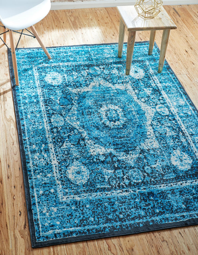 Ankara Elegance Collection Area Rug -  Konya (Blue) Rectangle Blue  lifestyle 3