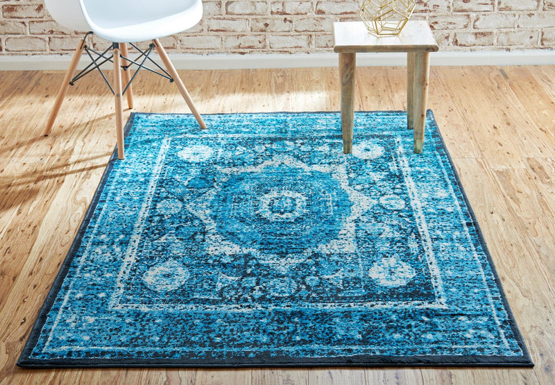 Ankara Elegance Collection Area Rug -  Konya (Blue) Rectangle Blue  lifestyle 4