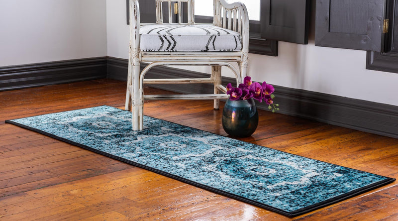 Ankara Elegance Collection Area Rug -  Konya (Blue) Runner Blue  lifestyle 10