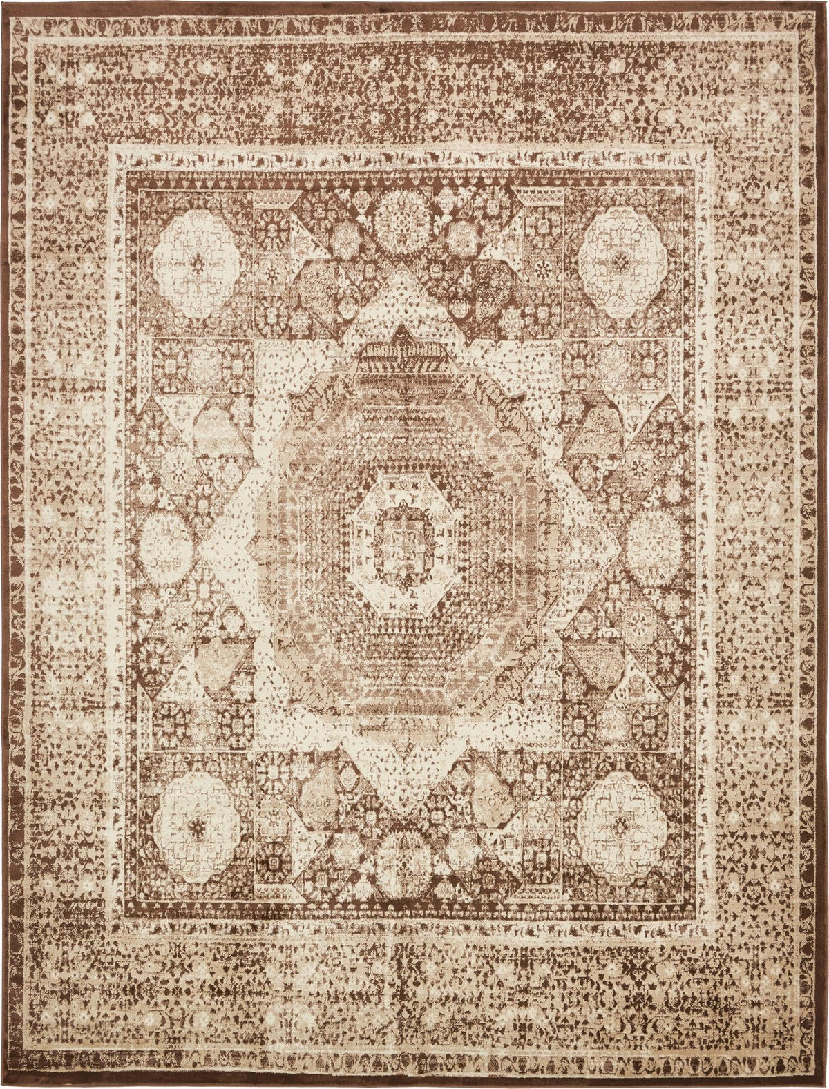 Ankara Elegance Collection Area Rug -  Konya (Chocolate Brown) Rectangle Chocolate Brown  lifestyle 2