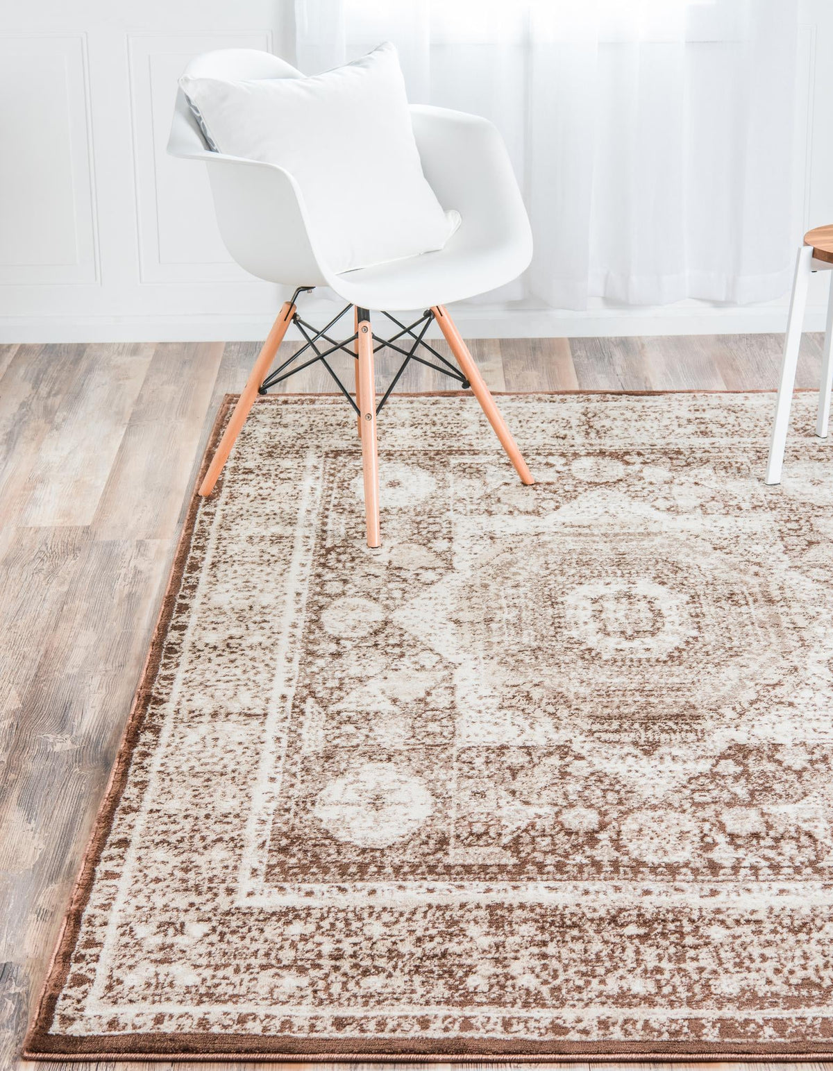 Ankara Elegance Collection Area Rug -  Konya (Chocolate Brown) Rectangle Chocolate Brown  lifestyle 4