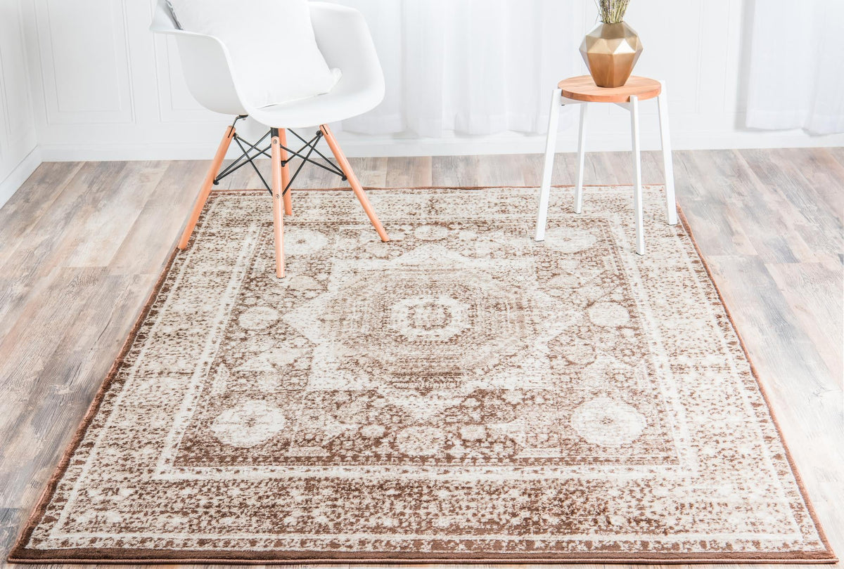 Ankara Elegance Collection Area Rug -  Konya (Chocolate Brown) Rectangle Chocolate Brown  lifestyle 5