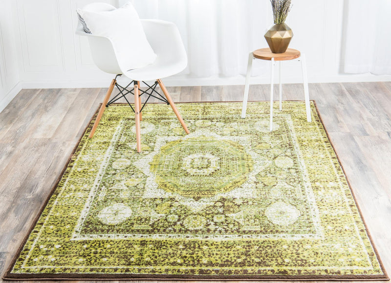Ankara Elegance Collection Area Rug -  Konya (Light Green) Rectangle Light Green  lifestyle 6