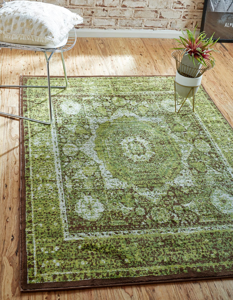 Ankara Elegance Collection Area Rug -  Konya (Light Green) Rectangle Light Green  lifestyle 2