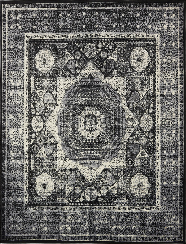Ankara Elegance Collection Area Rug -  Konya (Light Gray) Rectangle Light Gray Main