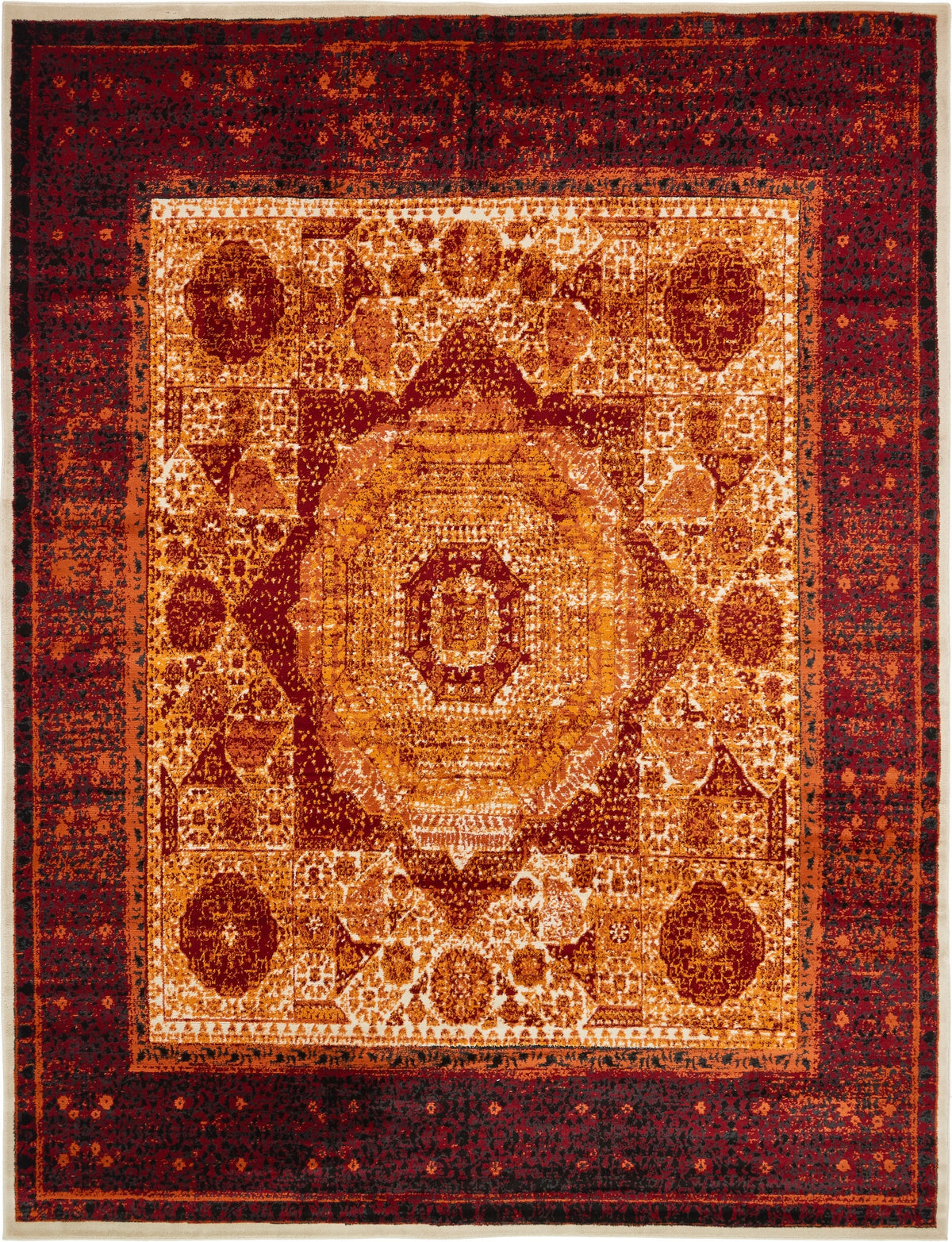 Ankara Elegance Collection Area Rug -  Izmir Rectangle Orange Main