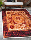 Ankara Elegance Collection Area Rug -  Izmir Rectangle Orange  lifestyle 2