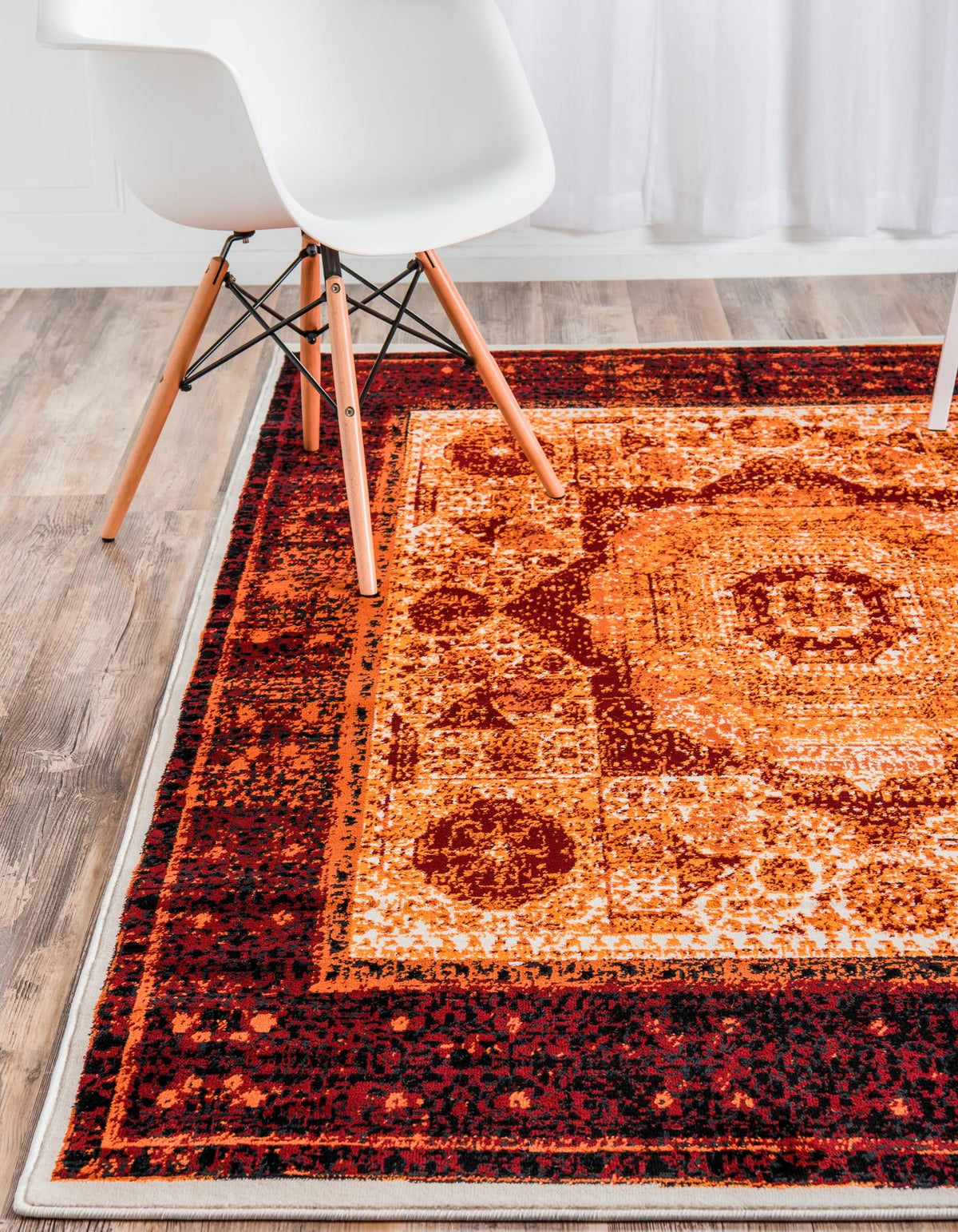 Ankara Elegance Collection Area Rug -  Izmir Rectangle Orange  lifestyle 3