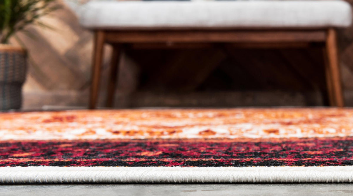 Ankara Elegance Collection Area Rug -  Izmir Rectangle Orange  lifestyle 5