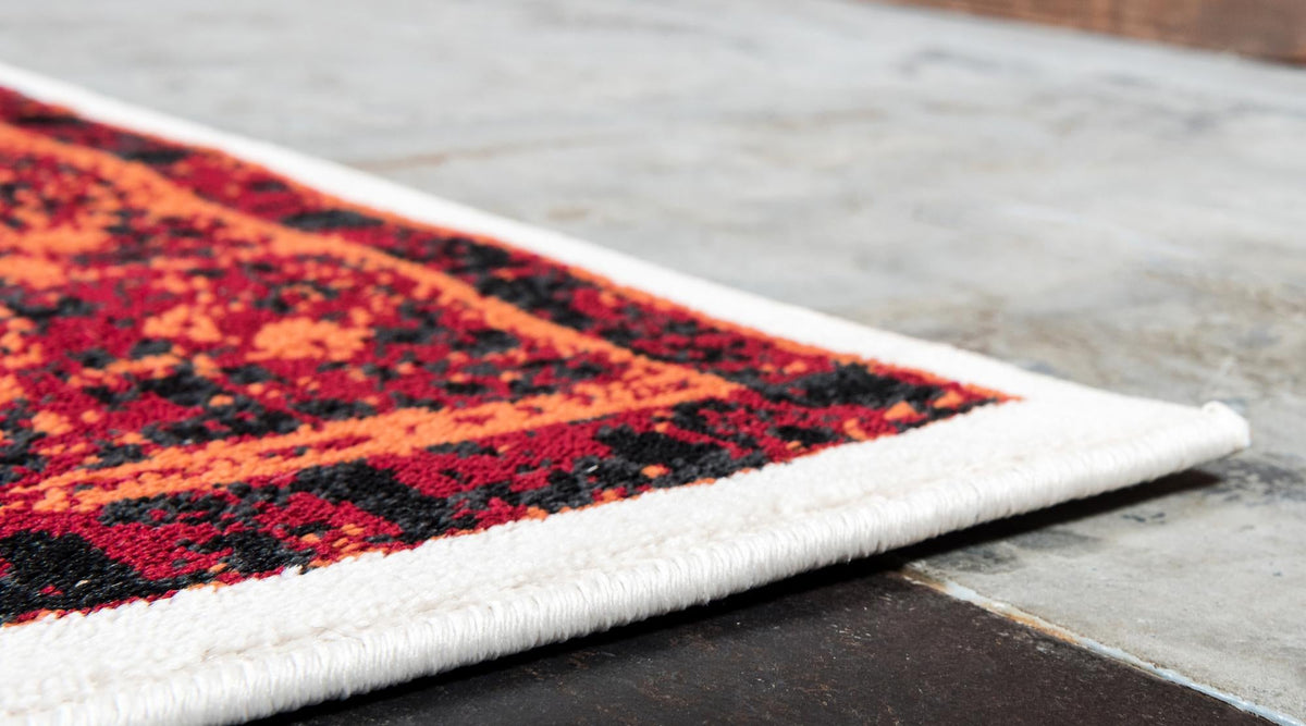 Ankara Elegance Collection Area Rug -  Izmir Rectangle Orange  lifestyle 6
