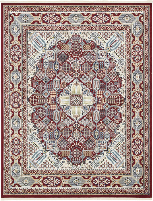 Persian Elegance Collection Area Rug -  Kashan Rectangle Burgundy Main
