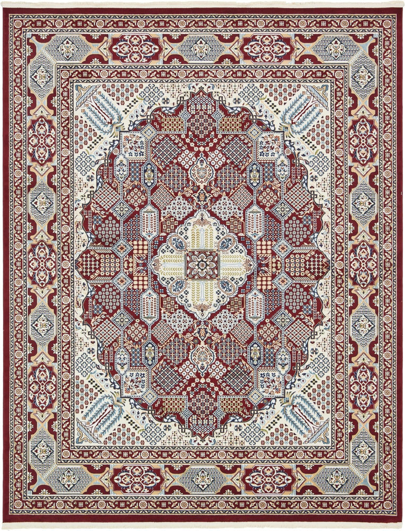 Persian Elegance Collection Area Rug -  Kashan Rectangle Burgundy Main