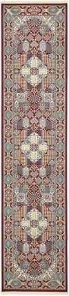 Persian Elegance Collection Area Rug -  Kashan Runner Burgundy  lifestyle 41