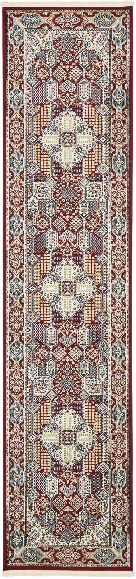 Persian Elegance Collection Area Rug -  Kashan Runner Burgundy  lifestyle 41