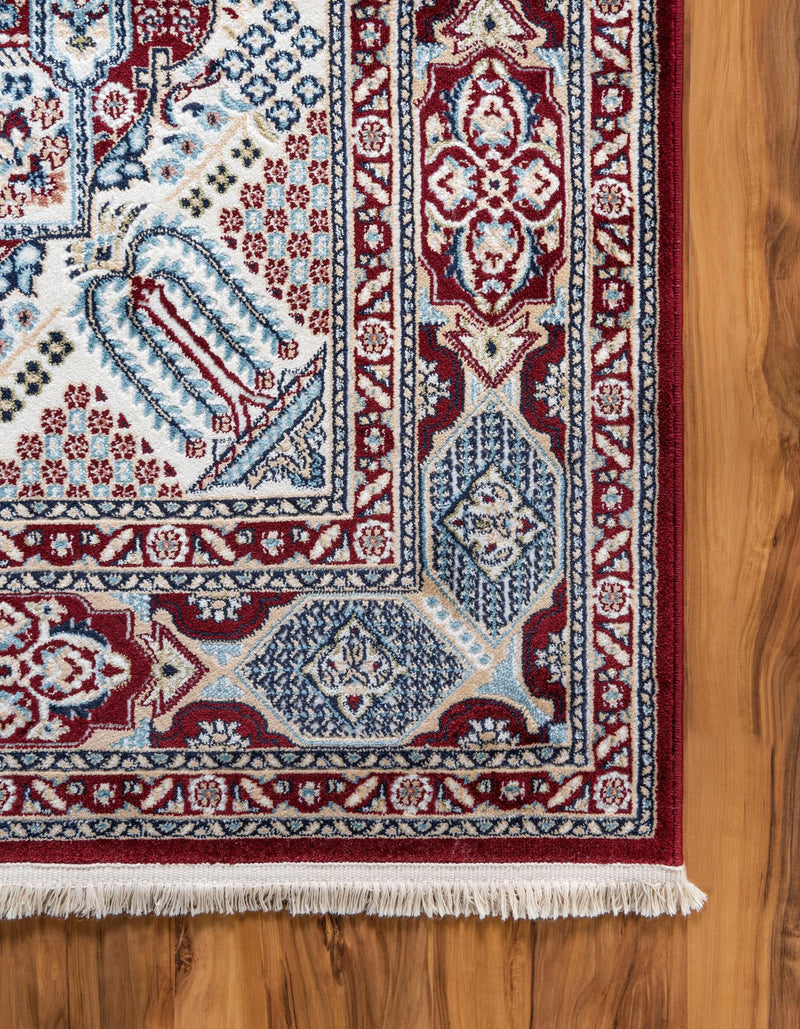 Persian Elegance Collection Area Rug -  Kashan Rectangle Burgundy  lifestyle 17