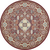 Persian Elegance Collection Area Rug -  Kashan Round Burgundy  lifestyle 22