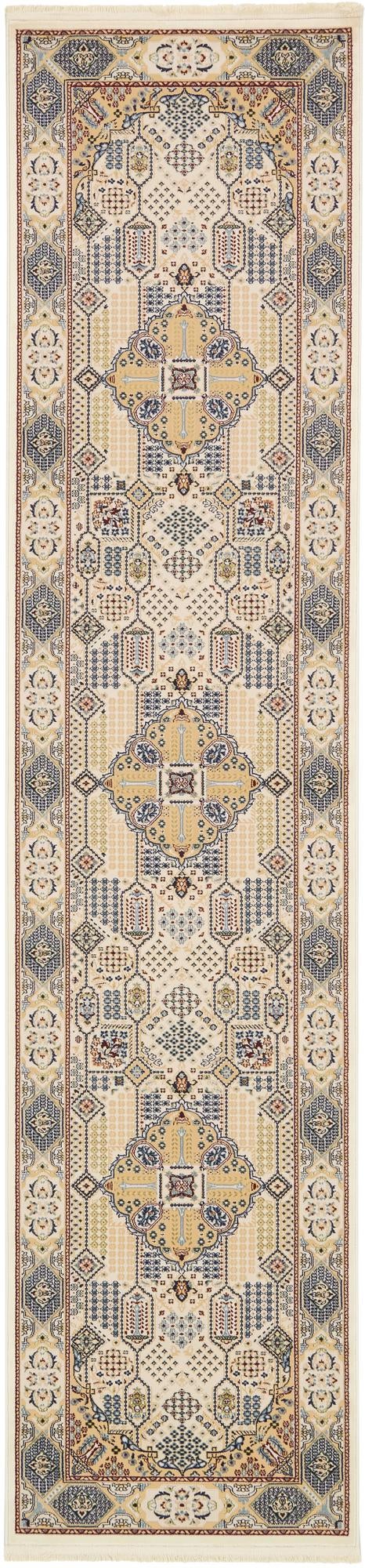 Persian Elegance Collection Area Rug -  Kashan Runner Ivory  lifestyle 42