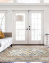 Persian Elegance Collection Area Rug -  Kashan Rectangle Ivory  lifestyle 12