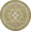 Persian Elegance Collection Area Rug -  Kashan Round Green  lifestyle 45