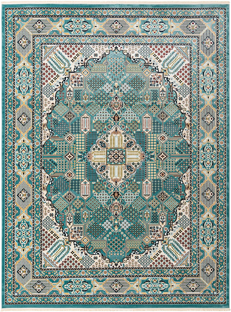 Persian Elegance Collection Area Rug -  Kashan Rectangle Blue  lifestyle 4