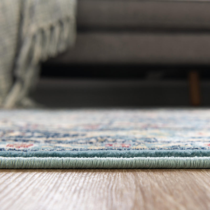 Persian Elegance Collection Area Rug -  Kashan Runner Blue  lifestyle 57