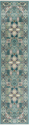 Persian Elegance Collection Area Rug -  Kashan Runner Blue  lifestyle 46