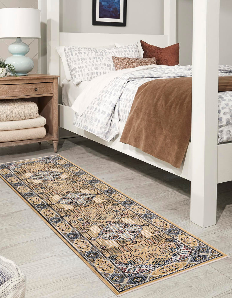 Persian Elegance Collection Area Rug -  Kashan Runner Beige  lifestyle 27