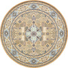 Persian Elegance Collection Area Rug -  Kashan Round Beige  lifestyle 47