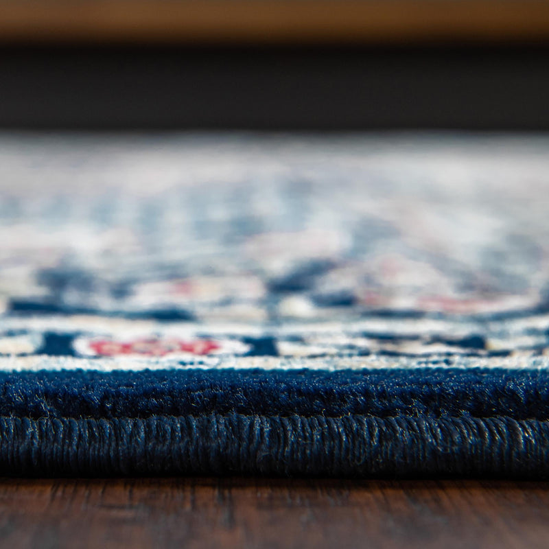 Persian Elegance Collection Area Rug -  Kashan Runner Navy Blue  lifestyle 58