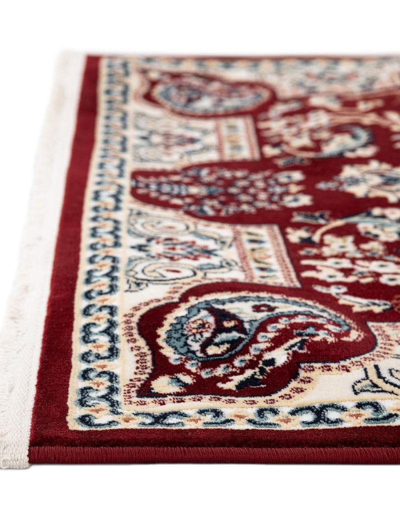 Persian Elegance Collection Area Rug -  Qom Rectangle Burgundy  lifestyle 65