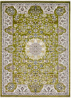 Persian Elegance Collection Area Rug -  Qom Rectangle Green  lifestyle 5