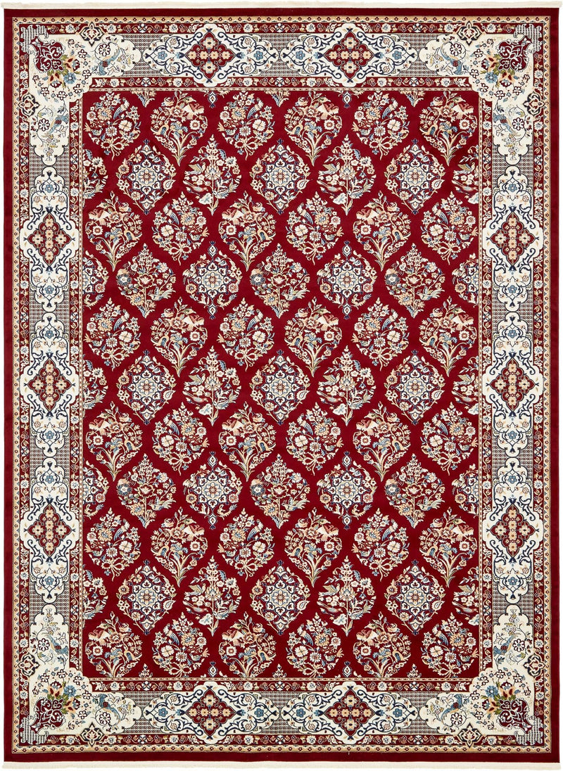 Persian Elegance Collection Area Rug -  Yazd Rectangle Burgundy  lifestyle 4