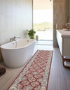 Persian Elegance Collection Area Rug -  Yazd Runner Burgundy  lifestyle 109