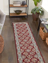 Persian Elegance Collection Area Rug -  Yazd Runner Burgundy  lifestyle 145