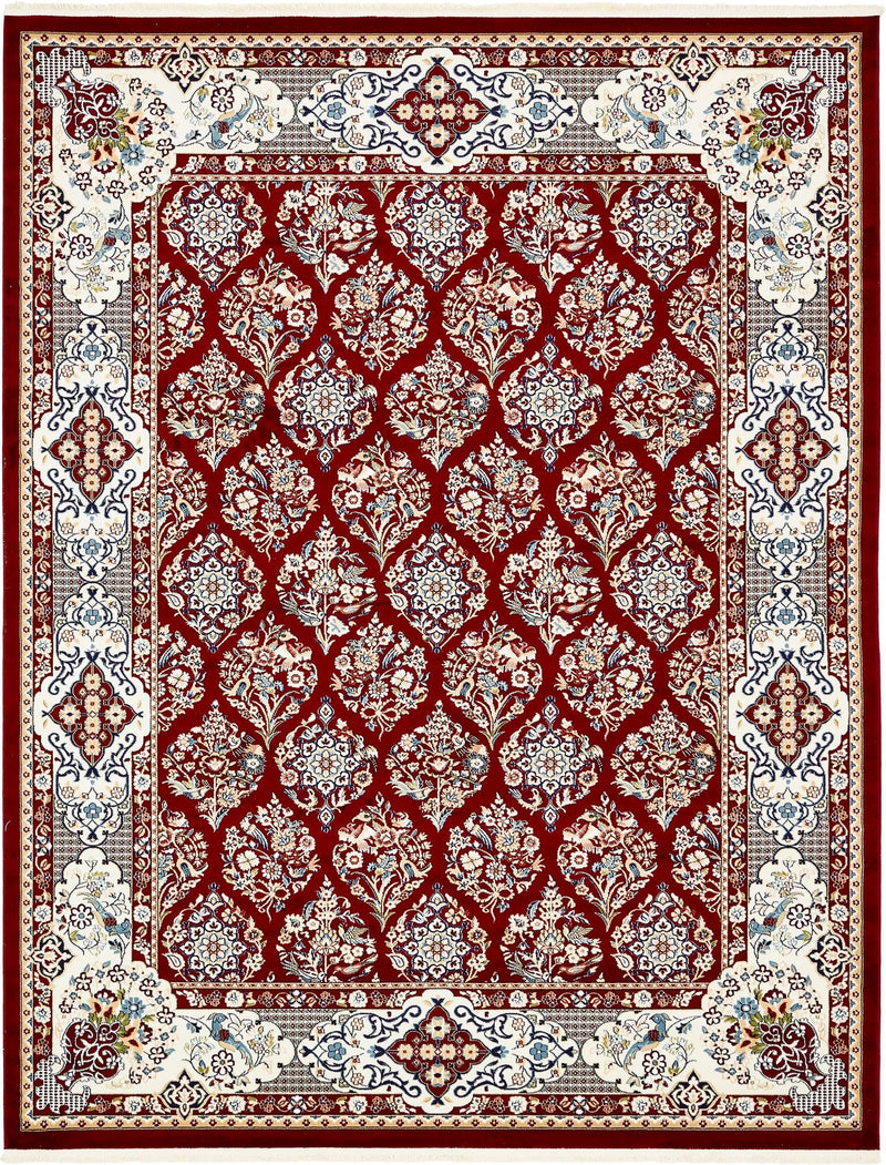 Persian Elegance Collection Area Rug -  Yazd Rectangle Burgundy  lifestyle 5