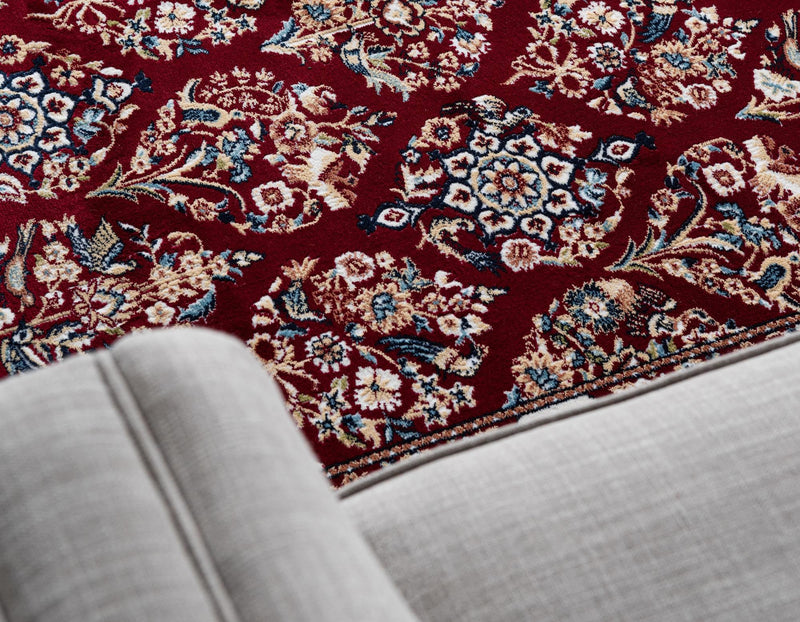 Persian Elegance Collection Area Rug -  Yazd Rectangle Burgundy  lifestyle 18