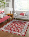 Persian Elegance Collection Area Rug -  Yazd Rectangle Burgundy  lifestyle 50