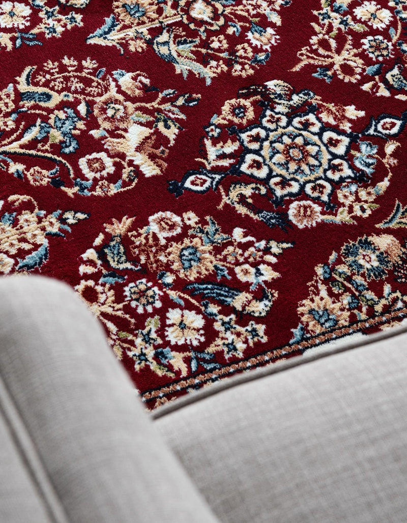 Persian Elegance Collection Area Rug -  Yazd Rectangle Burgundy  lifestyle 55