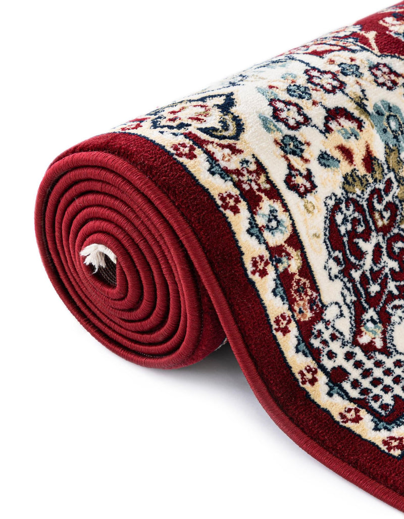 Persian Elegance Collection Area Rug -  Yazd Rectangle Burgundy  lifestyle 76