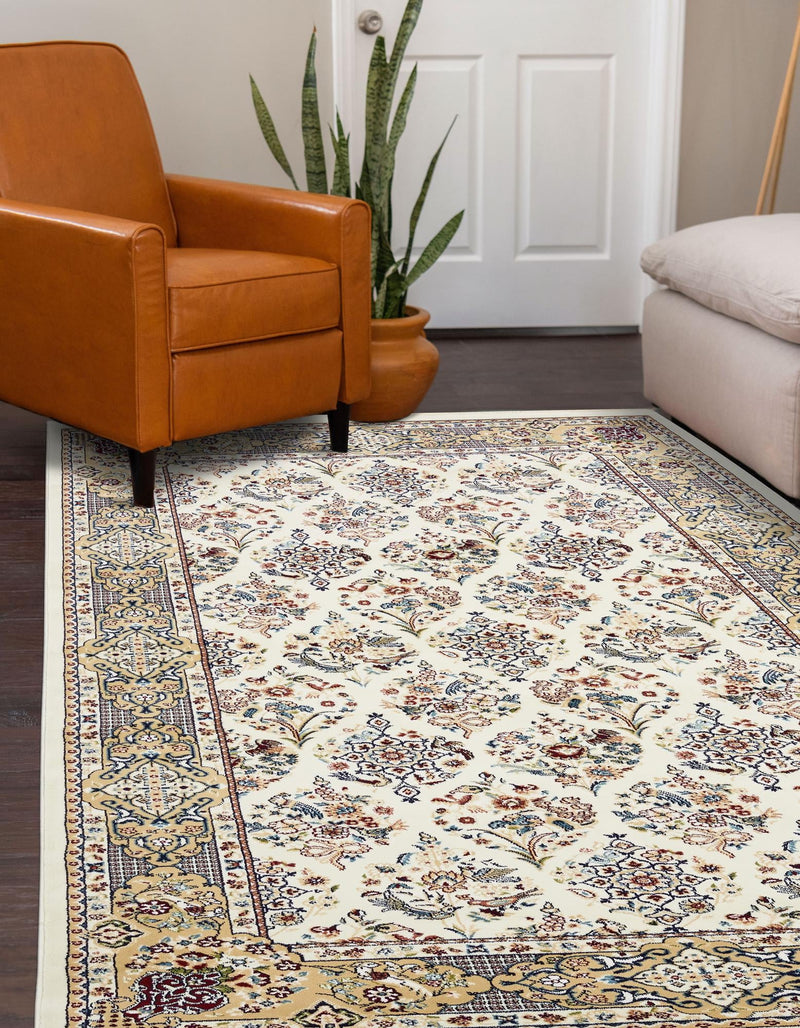 Persian Elegance Collection Area Rug -  Yazd Rectangle Ivory  lifestyle 13