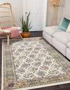 Persian Elegance Collection Area Rug -  Yazd Rectangle Ivory  lifestyle 18