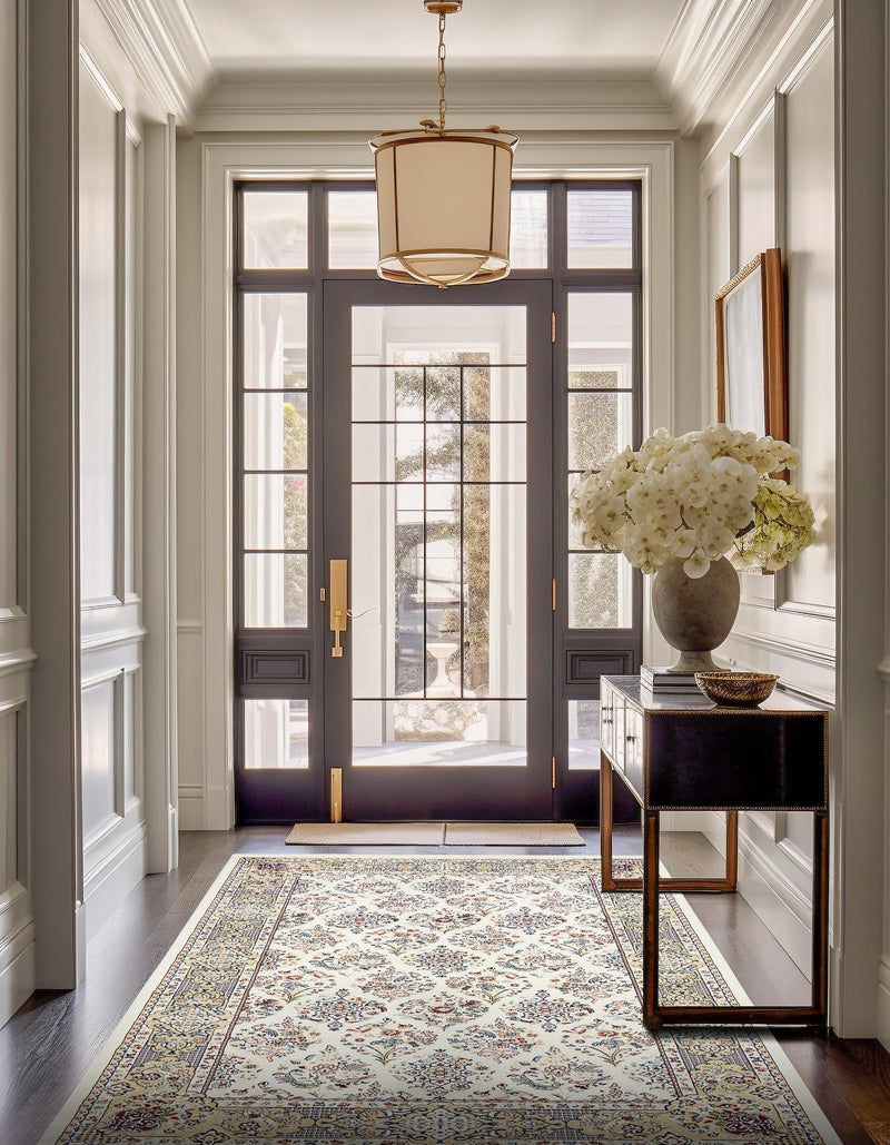 Persian Elegance Collection Area Rug -  Yazd Rectangle Ivory  lifestyle 38