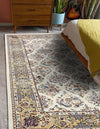 Persian Elegance Collection Area Rug -  Yazd Rectangle Ivory  lifestyle 51