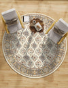 Persian Elegance Collection Area Rug -  Yazd Round Ivory  lifestyle 165