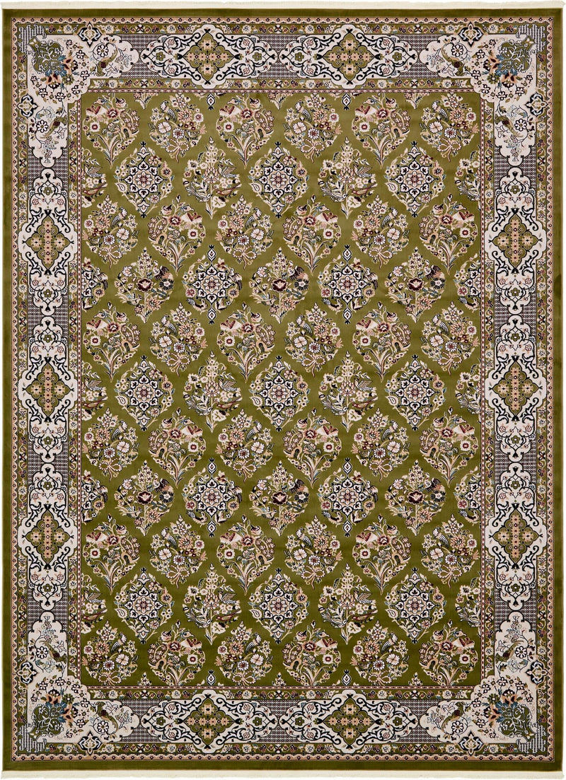 Persian Elegance Collection Area Rug -  Yazd Rectangle Green  lifestyle 6